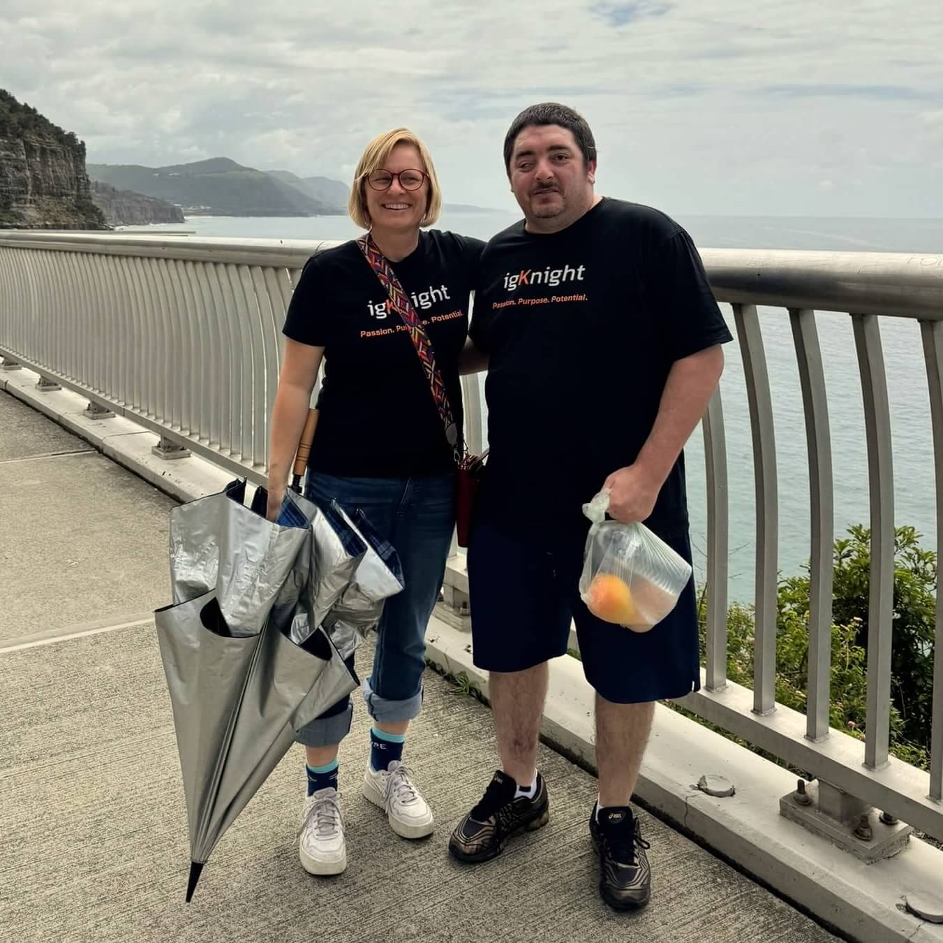 Janet 1 to 1 support on Sea Cliff Bridge